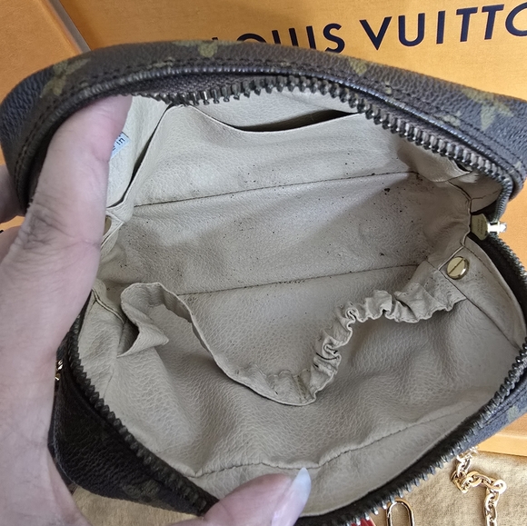 VINTAGE Louis Vuitton Monogram Trousse 18 Cosmetic Pouch Women's Crossbody Bag🤎 - Picture 13 of 17